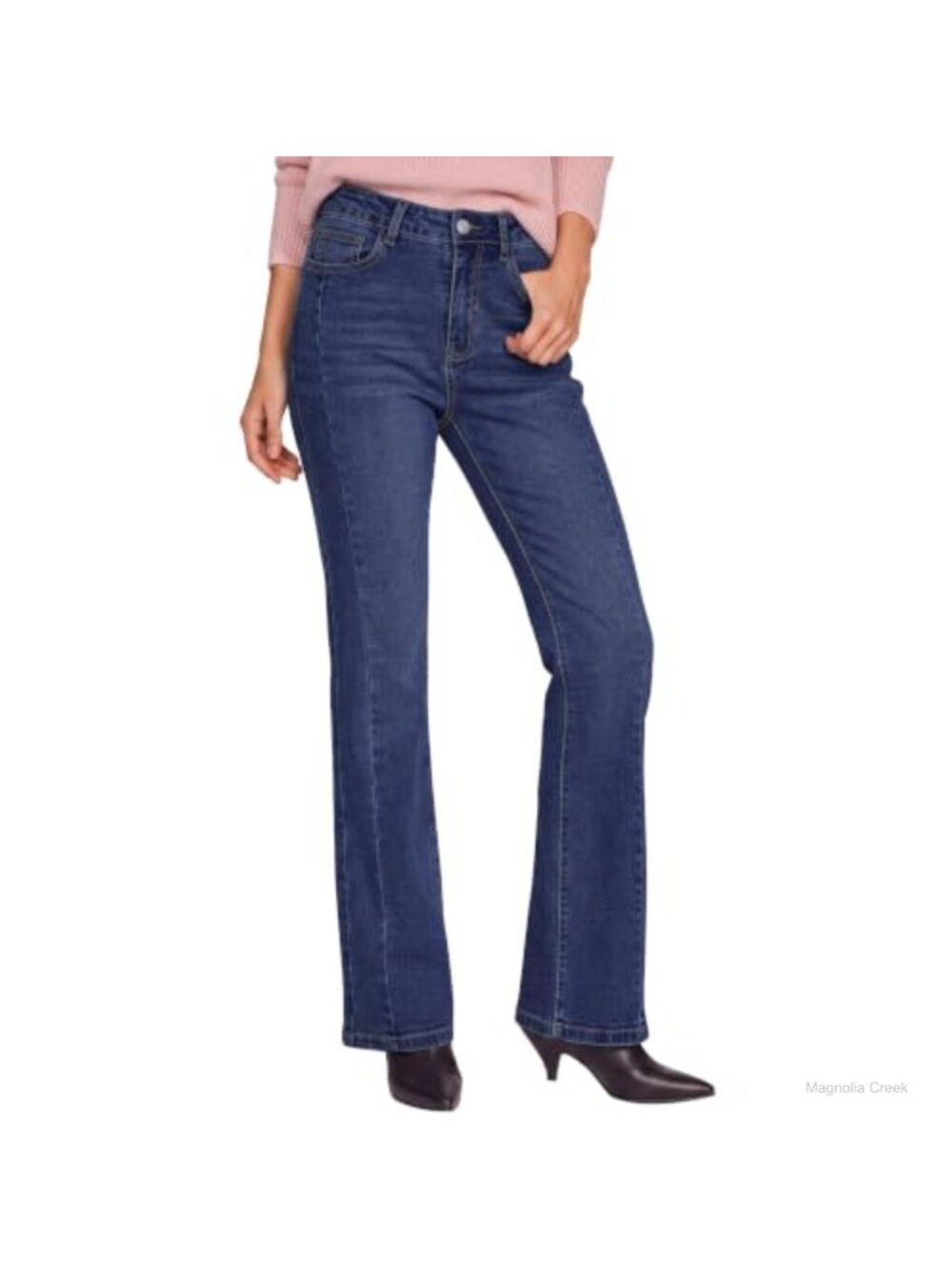 High Waisted Bootcut Stretchy Jeans for Women Trendy Denim Pants